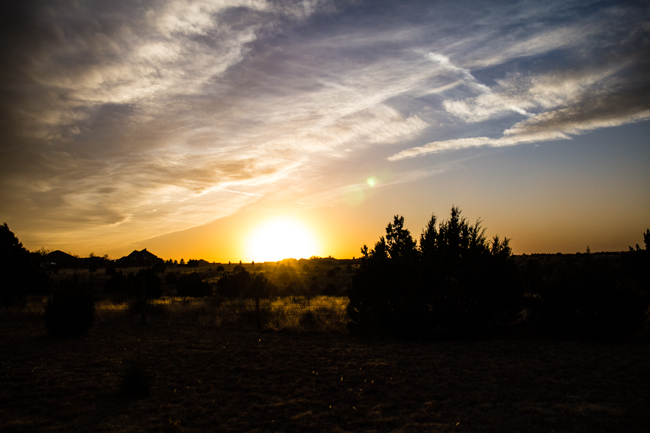 sunset at bar z winery