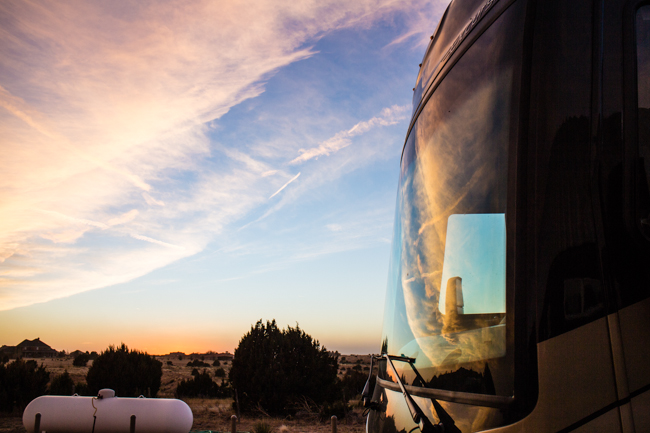 west texas rv sunset