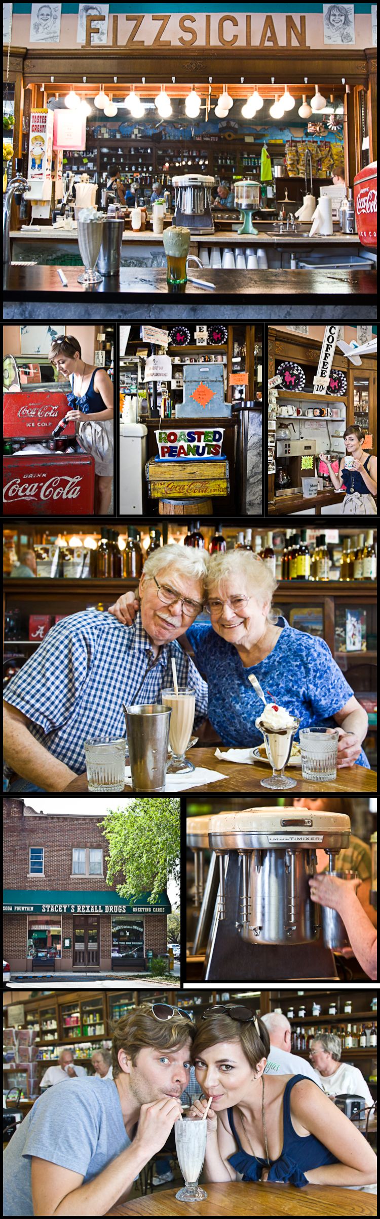 old time soda shop and drugstore