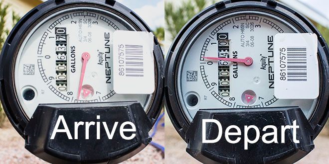 water meter read Mesa