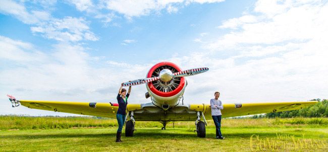 vintage biplane