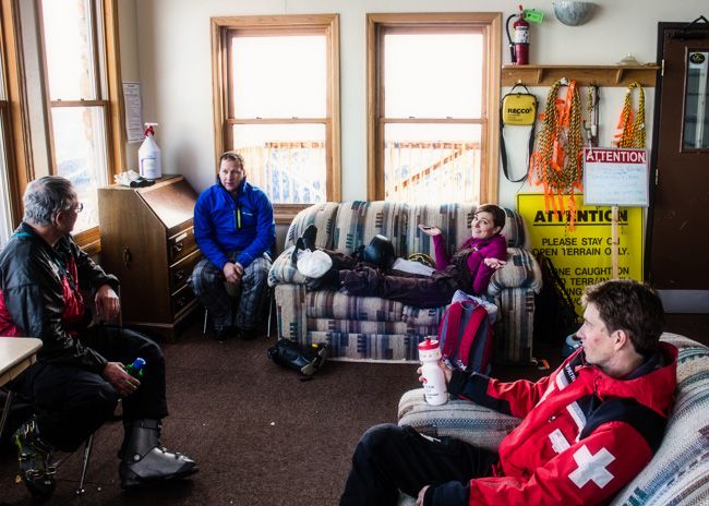 hangin with ski patrol