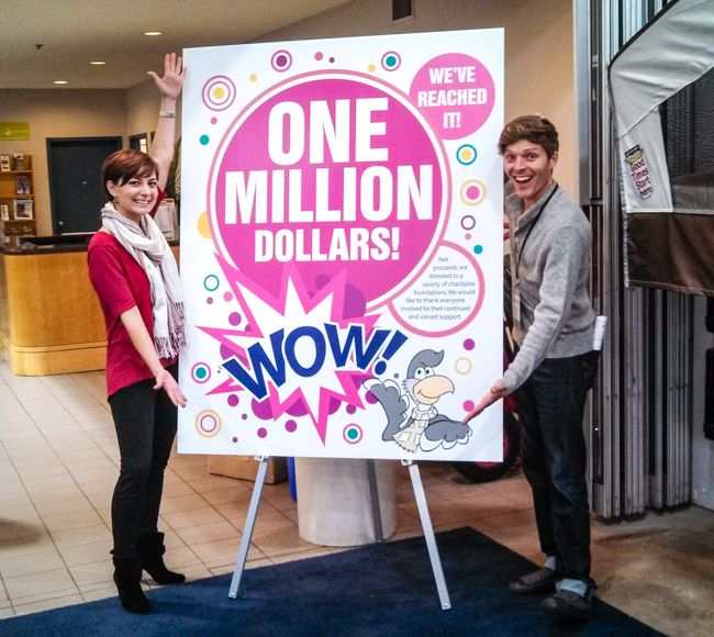 one million donated