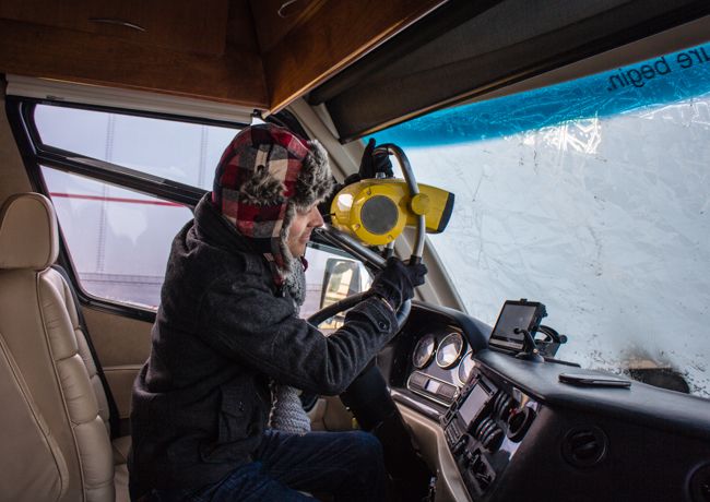 defrosting the windshield