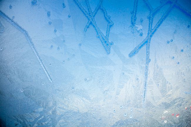 frost on the windshield