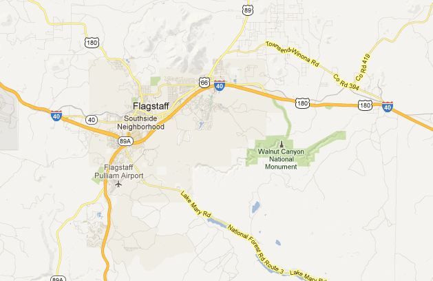 walnut canyon map
