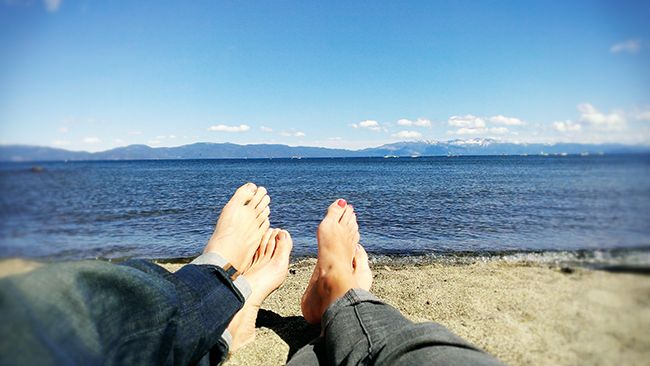 feet on beach