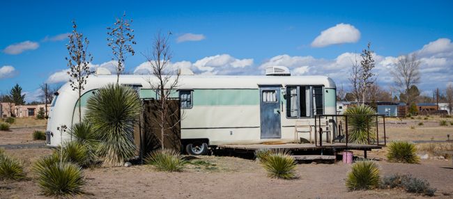 el cosmico retro RV stays in Marfa Texas