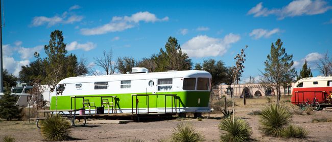 el cosmico retro RV stays in Marfa Texas