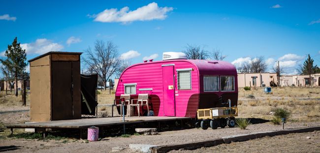 el cosmico retro RV stays in Marfa Texas