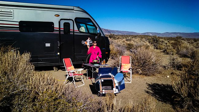 wild camping at mono lake