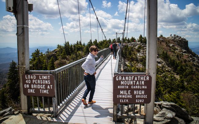 Mile High Swinging Bridge
