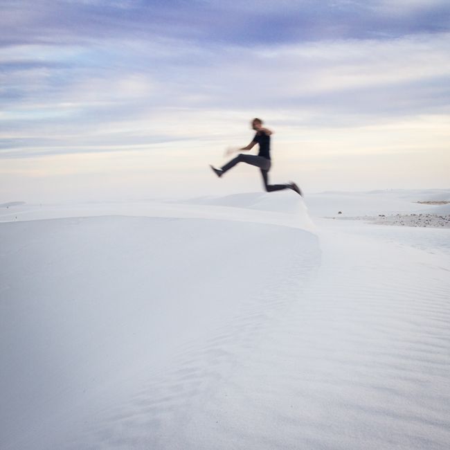 white sand jump