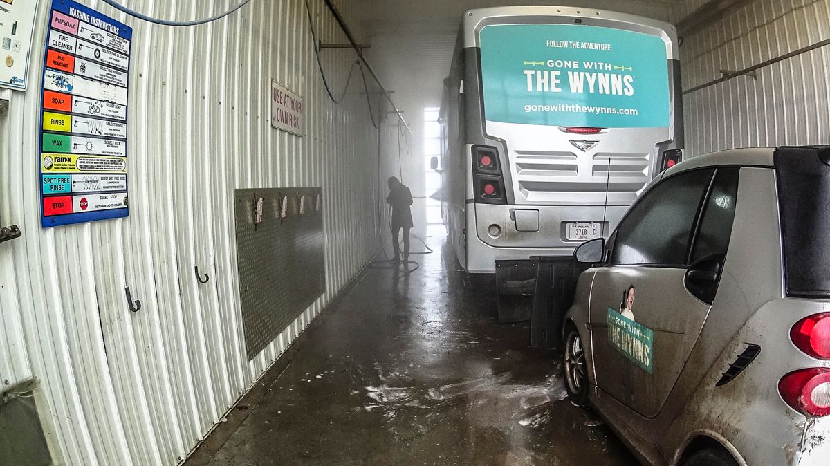 cleaning off the RV grime