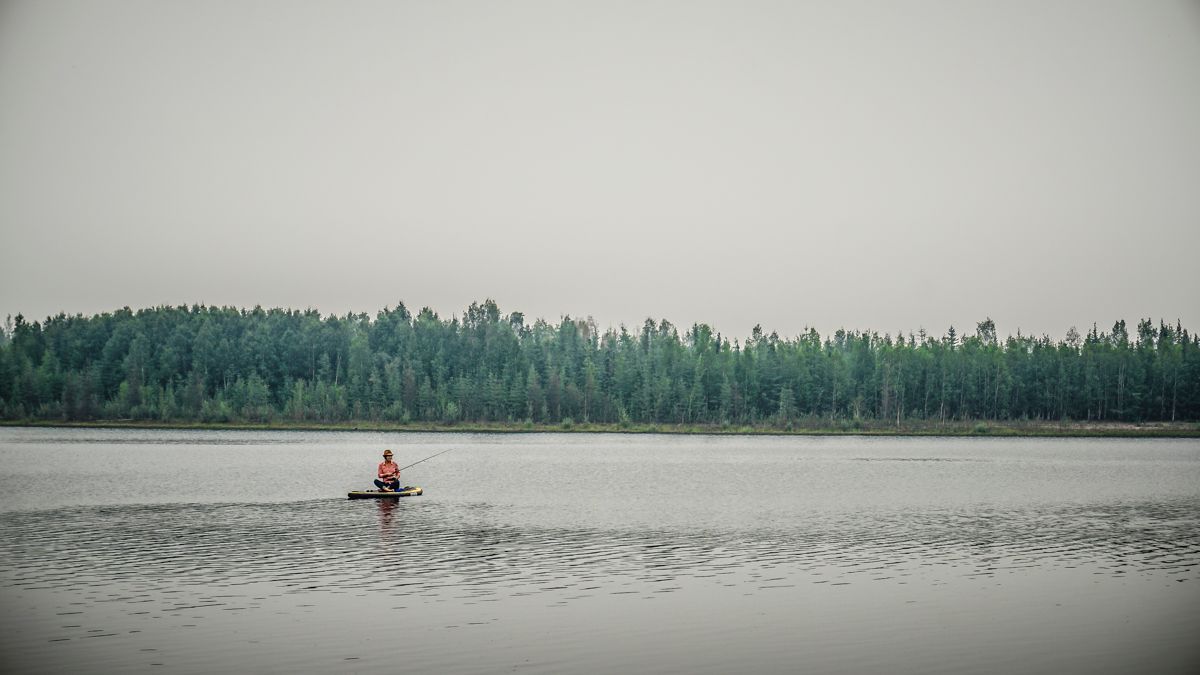 fishing from the paddle board
