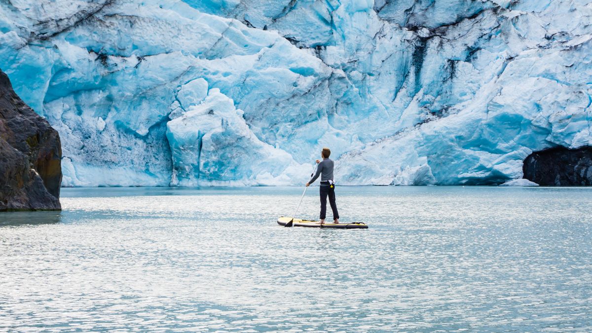 paddleboard alaska glaciers