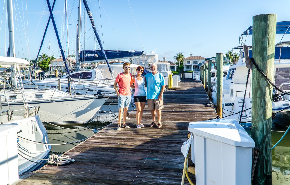 saying goodbye at the docks