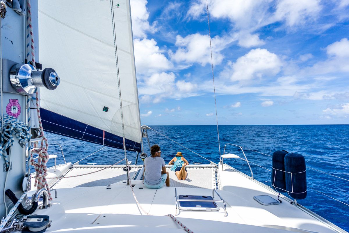 couple sailing around the world