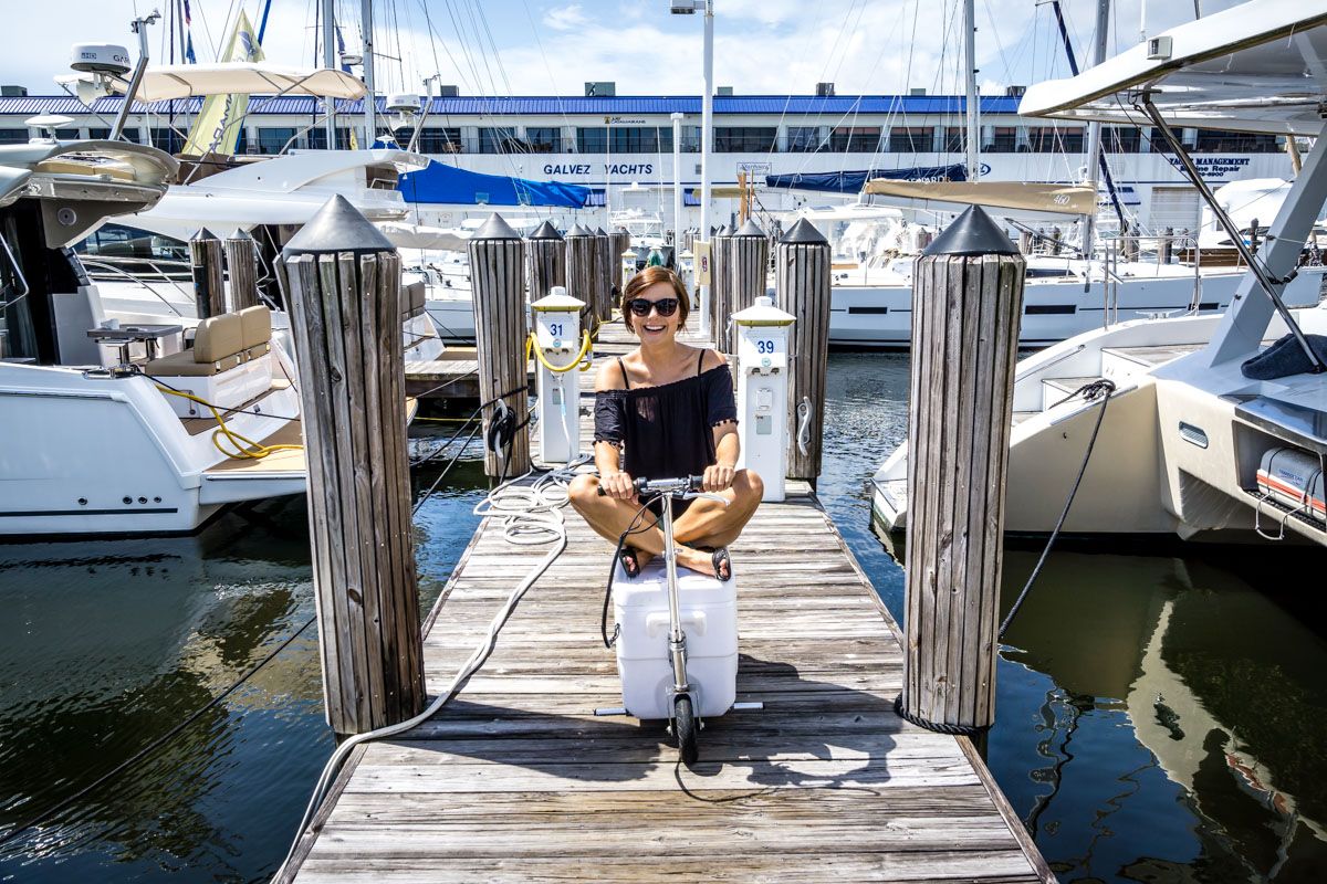 cruzin cooler on sailboat