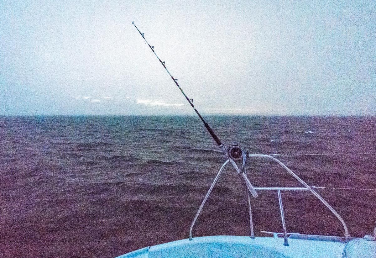 rainy day at sea