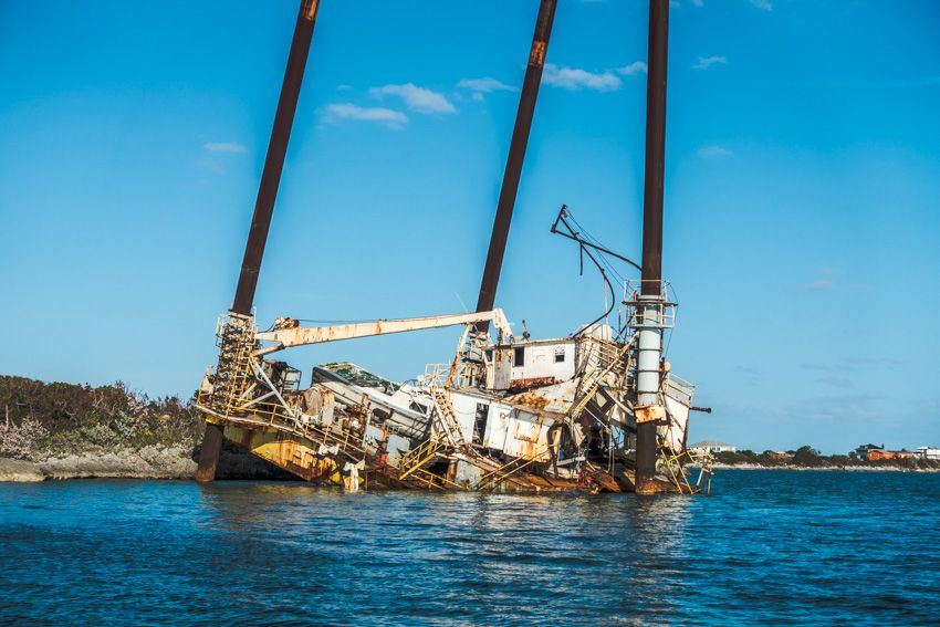 old washed up wreck