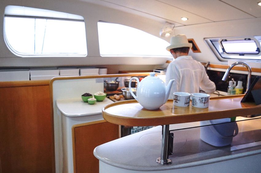 baking in the sailboat