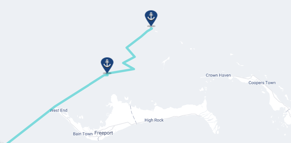 Bahamas sailing map