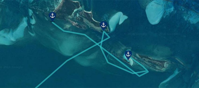 Bahamas sailing map