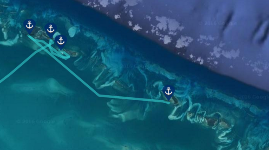 moraine cay sailing map