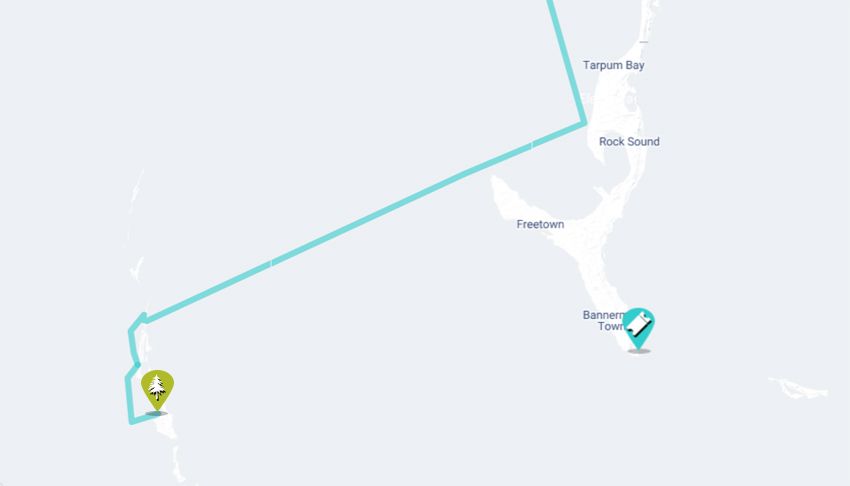 Land and sea sailing map