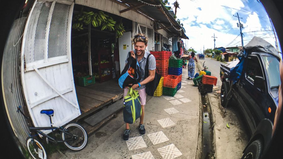 shopping for fruit in bocas