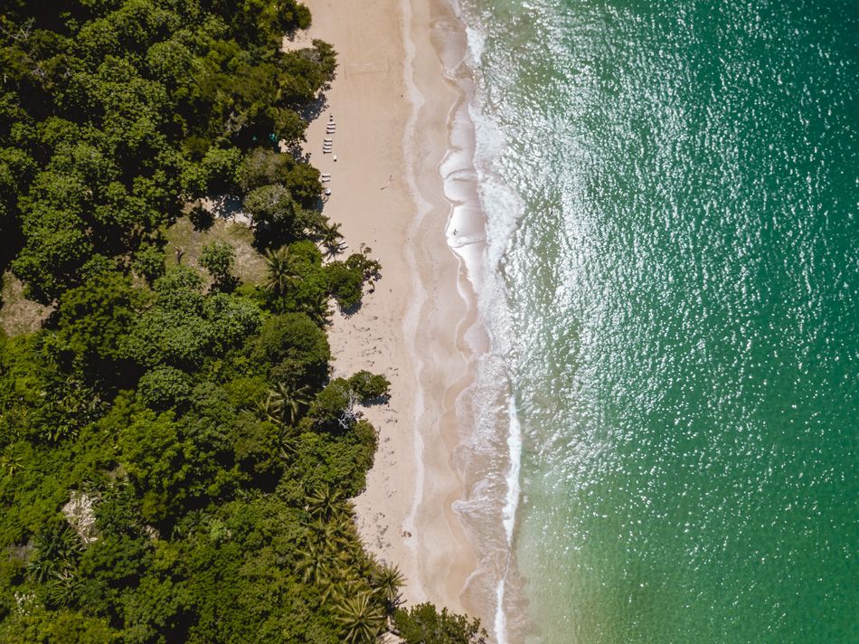 red frog beach drone shot