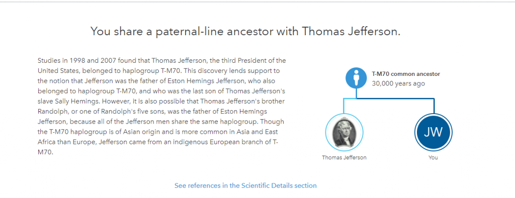 Jason's link to Thomas Jefferson