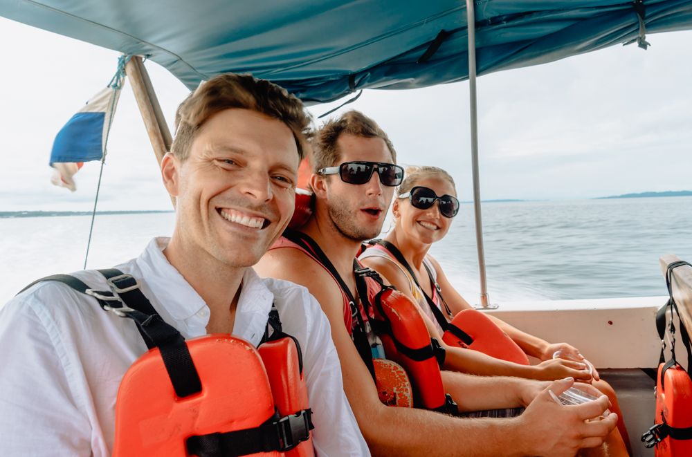 water taxi fun in panama