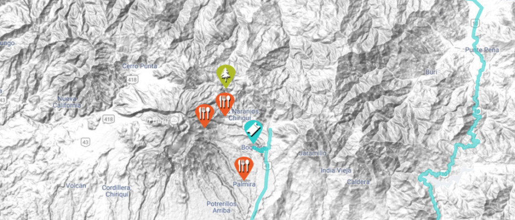 boquete road trip map