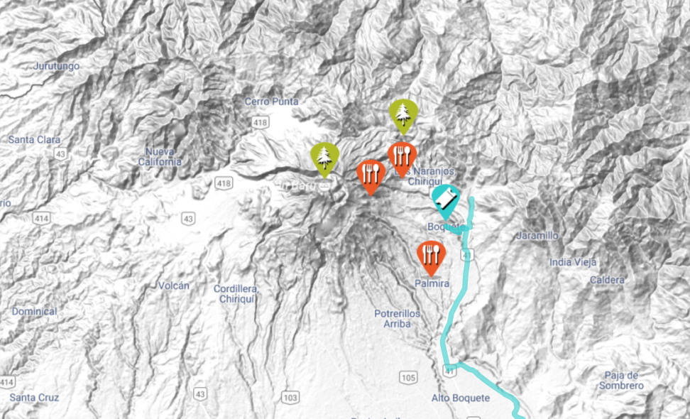 volcan baru map