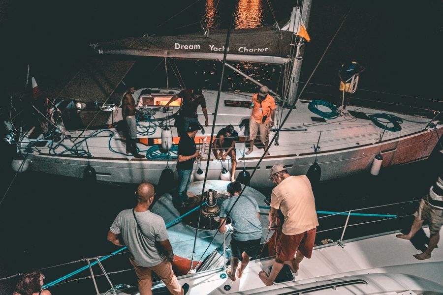 mooring up at gatun lake panama canal