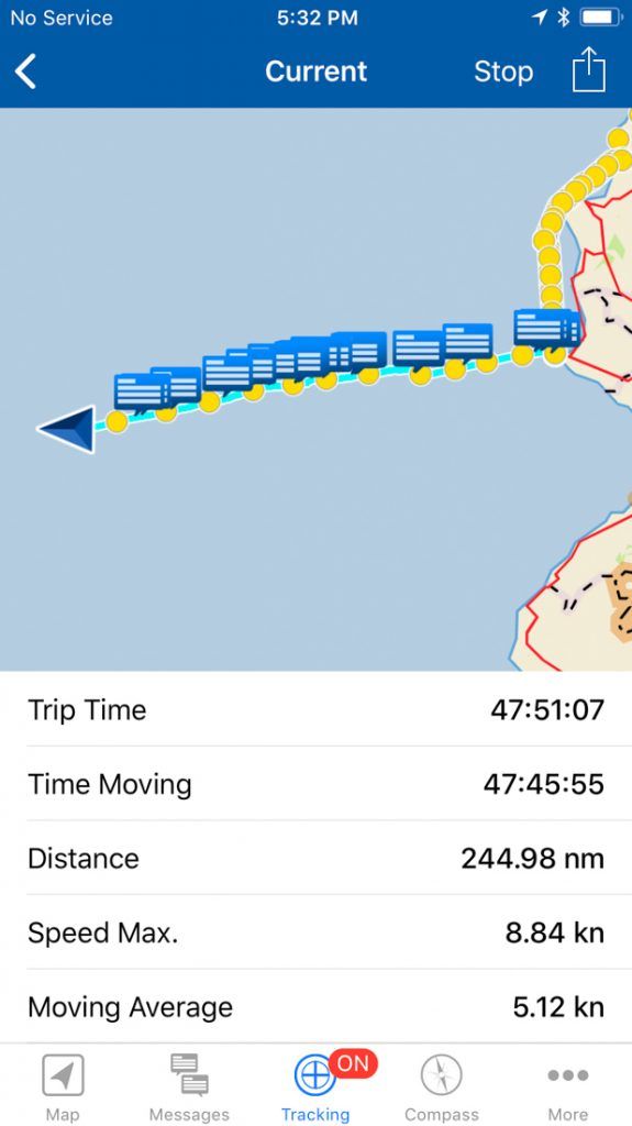 sailing across the pacific tracker