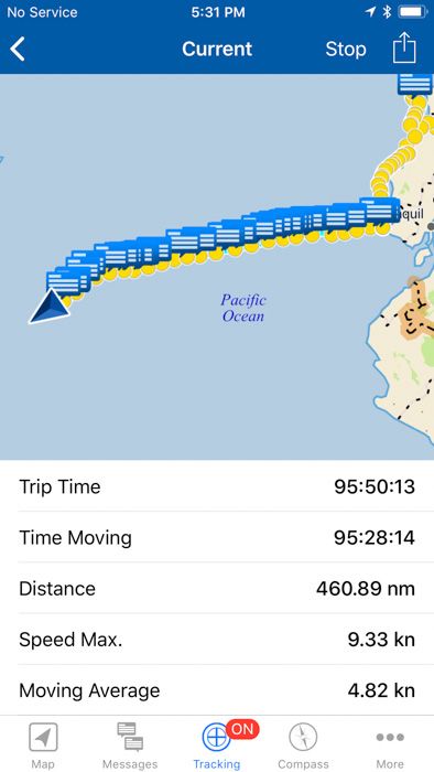 sailing across the pacific