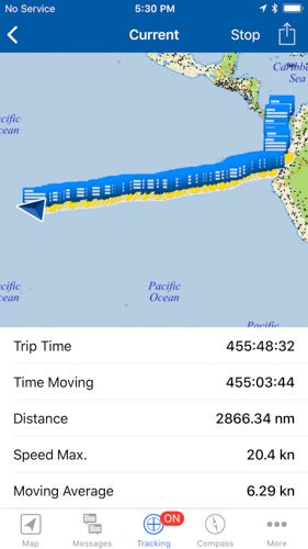 sailing across the pacific tracker