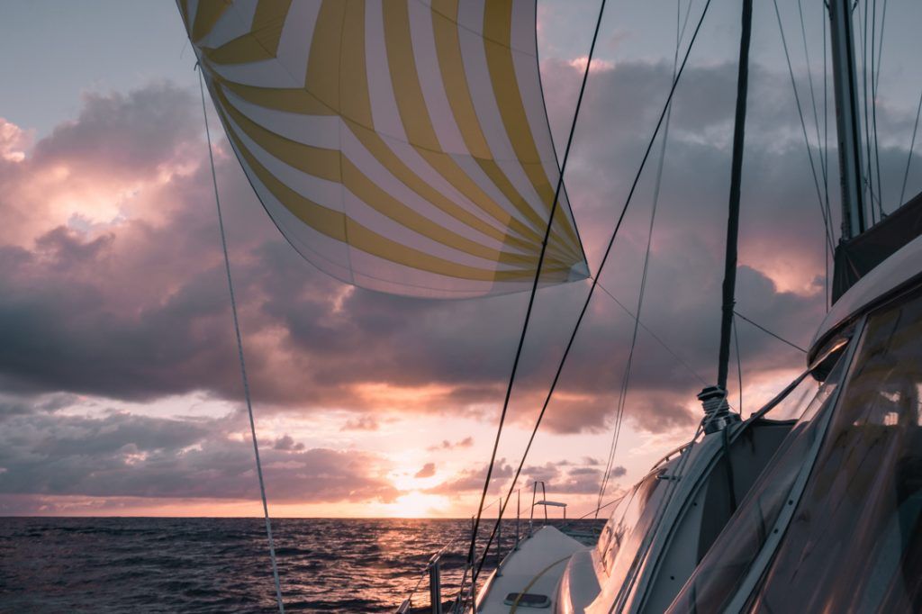 sailing across the pacific ocean