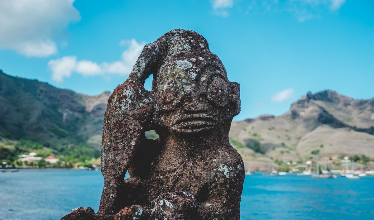 ancient tiki god Nuku Hiva Marquesas