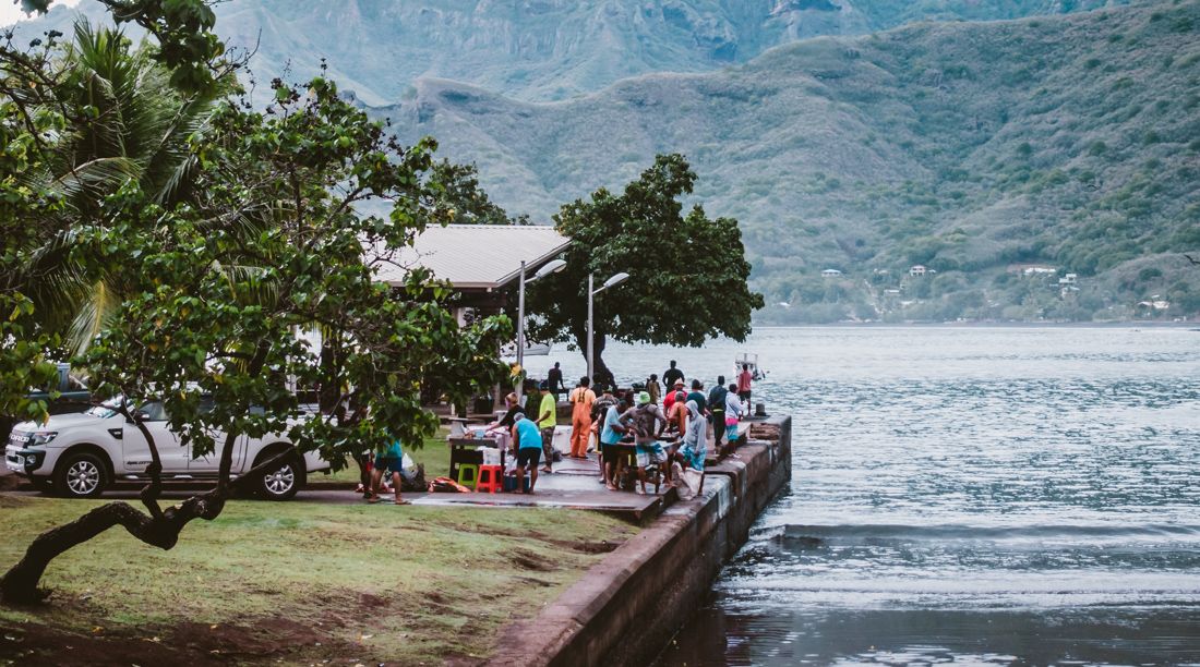 Early morning markets and fish nuku hiva marquesas