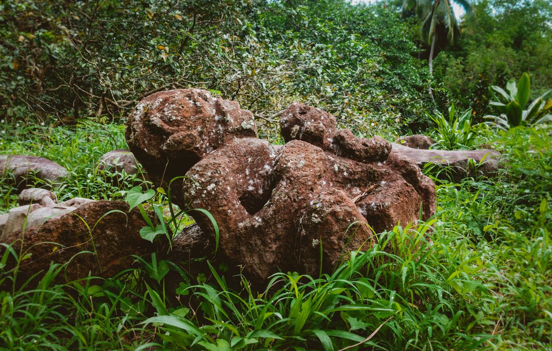 ancient archaeological site of Tohua Koueva in Nuku Hiva Marquesas