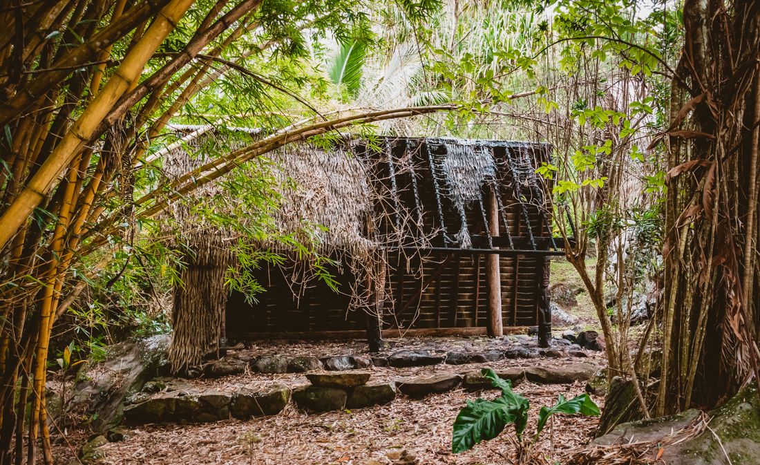 ancient archaeological site of Tohua Koueva in Nuku Hiva Marquesas