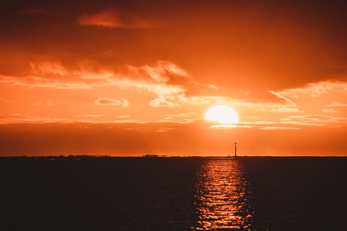 sunset in tahiti