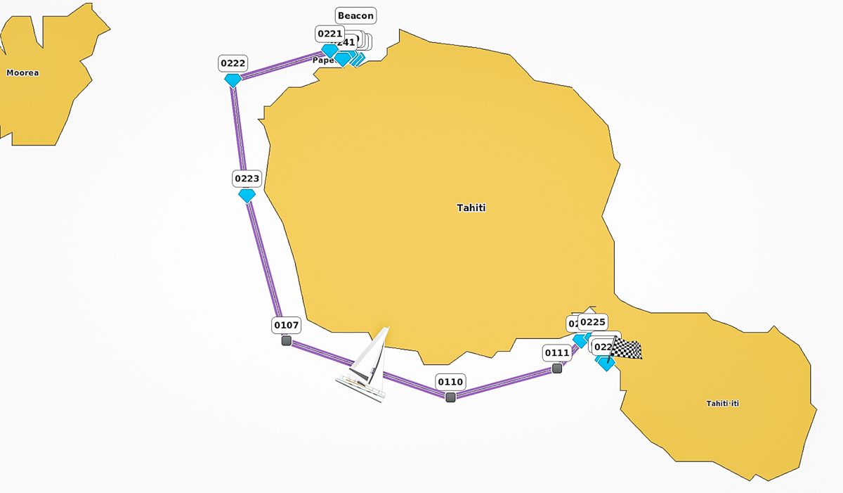 sailing around tahiti map
