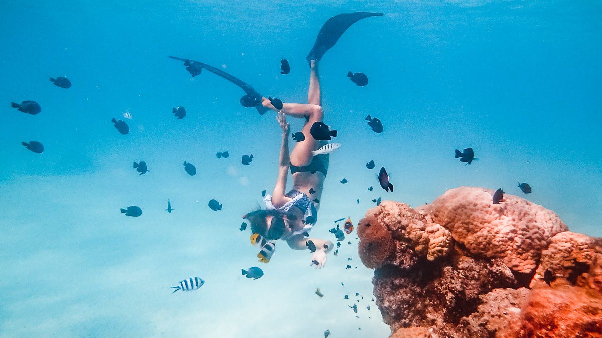 nikki wynn snorkling bora bora