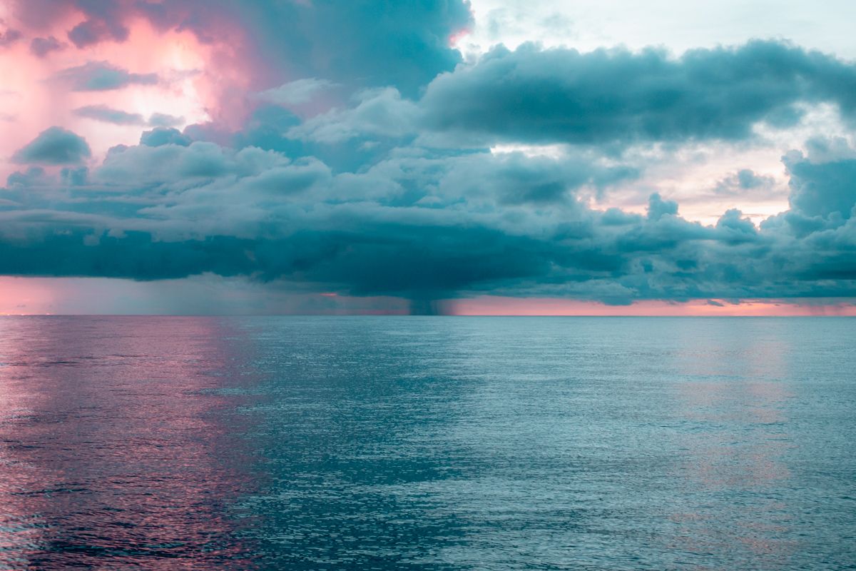 stormy but beautiful seas while sailing