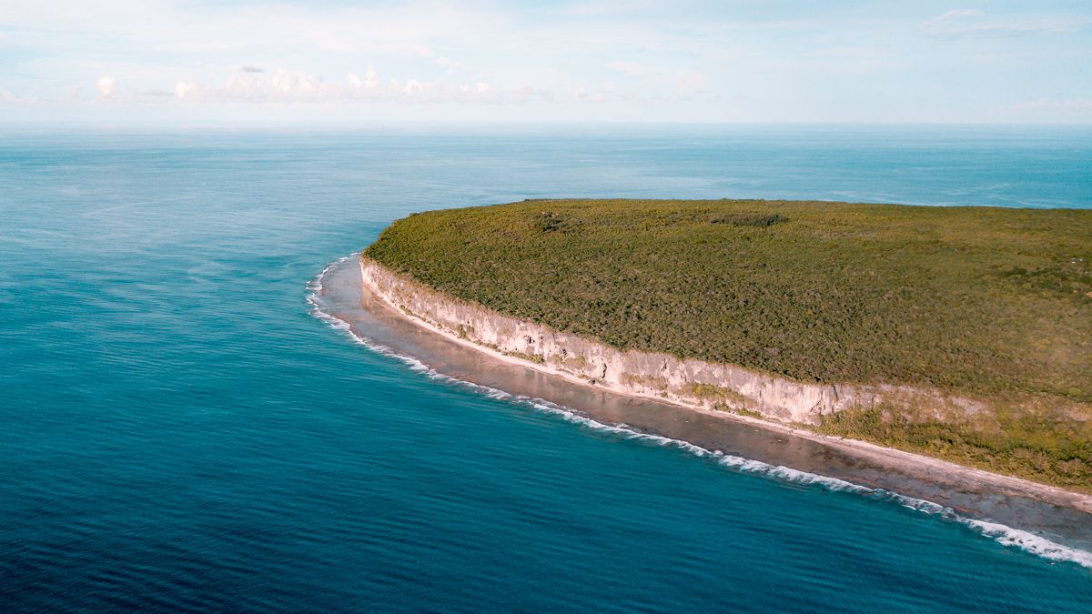 the beautiful atoll of makatea in the tuamotu in the south pacific